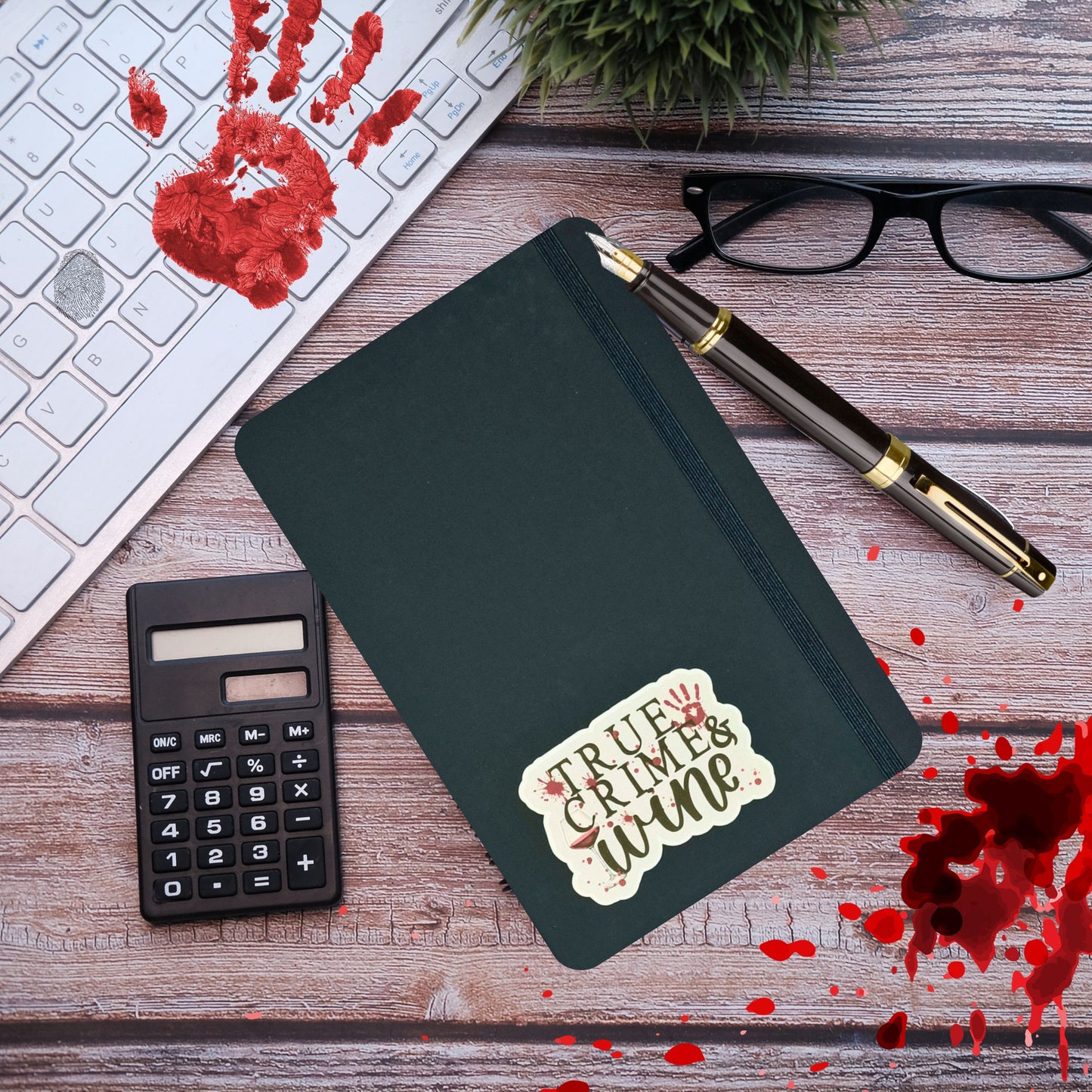 True Crime & Wine Notebook